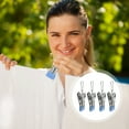 thumbnail image 6 of RENACLIPY Clothes Pin Hangers for Towels Sheets and Laundry 12 Pieces Plastic Clips, 6 of 8