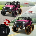 thumbnail image 3 of OTTORD 24V Battery 4 Wheel Car,Kids Ride on Electric Car with Remote Control and Music for Boys Girls(Pink), 3 of 7