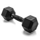 thumbnail image 1 of CAP Barbell Peso de mano con mancuerna hexagonal recubierta de goma de 12 LB - Individual | Mango negro, 1 of 6