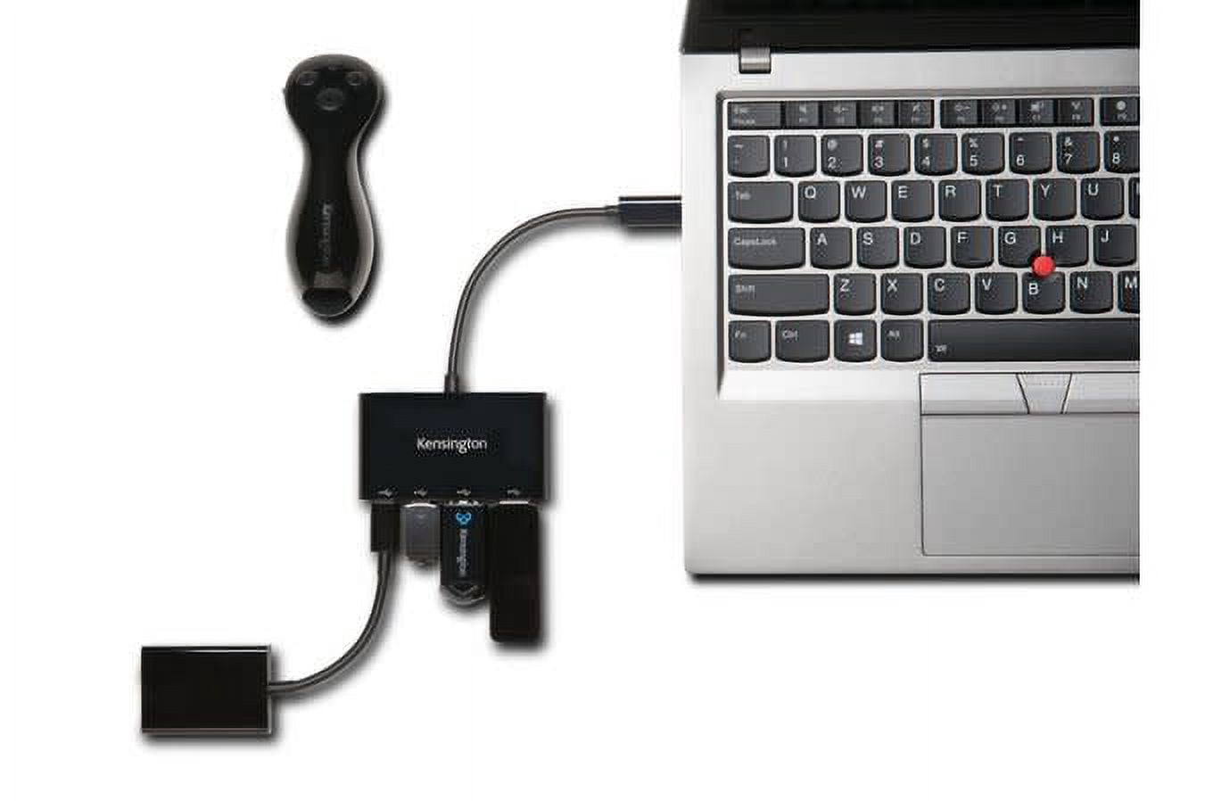Kensington CH1000 USB-C 4-Port Hub, Black