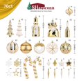 thumbnail image 2 of Set de Adornos Navideños SHareconn 70 piezas Blanco y Dorado, 2 of 8