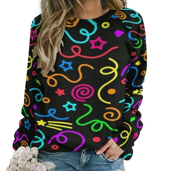 Sweet Emotion Vintage Women Casual Long Sleeve Hoodie Streetwear Pullovers Top Female Clothing