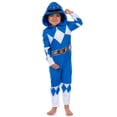 thumbnail image 5 of Mighty Morphin Power Rangers Union Suit Toddler Kid's Character Hooded Pajama for Boys Girls - Red Green Blue Pink, 5 of 6