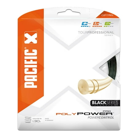 Pro Tennis String - Poly Power PRO 16G/1.30MM Tennis String Black