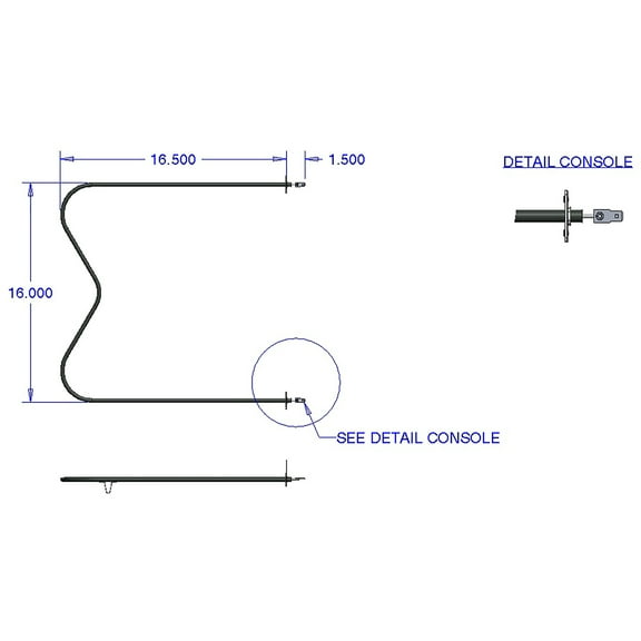 Range Kleen Model 7515 Replacement Bake Element, Fits Whirlpool, Maytag, Roper, Magic Chef