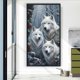 thumbnail image 2 of Hilo Algodón Ecológico Bordado 11CT 3 Hebras 40x70cm Tres Lobos en La Nieve Kit Serie Punto Cruz, 2 of 9