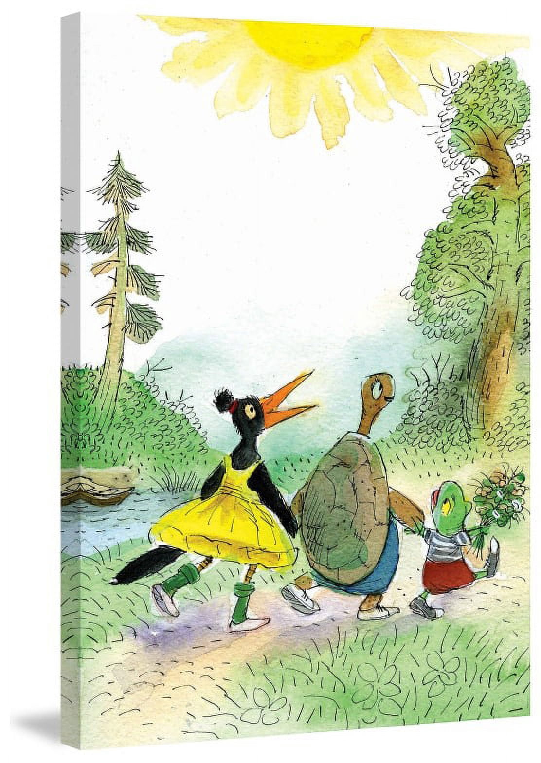 Marmont Hill "Let's Go for a Walk" by Curtis Painting Print on Canvas