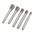 thumbnail image 5 of Carbide Rotary File,N Type 5pcs Rotary Carbide Rotary Burr Set Grinding Burr Head Reliable and Durable, 5 of 5