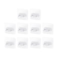thumbnail image 1 of Miangastore Wall Adhesive Hooks Plastic 10Pcs 2.6x2.6x1.1in, 1 of 8