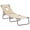 Beige, variant on Outsunny Adjustable Outdoor Lounge Chair, Garden Folding Chaise Lounge w/ Reading Hole Reclining Tanning Chair Seat, Folding Camping Beach Lounging Bed with Support Pillow, Brown