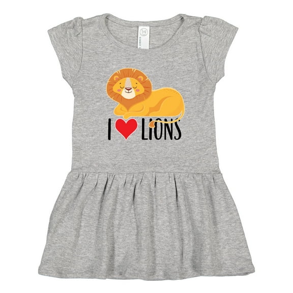 Inktastic I Love Lions Girls Toddler Dress