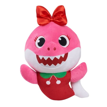 Baby Shark Holiday Large Plush Mommy Shark Stuffed Animal, Kids Toys for Ages 3 Up, Gifts and Presents