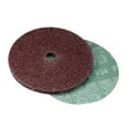 thumbnail image 1 of Discos de resina de óxido de 24 granos Uxcell con agujero central para lijado y pulido de aluminio marrón 5 piezas, 1 of 4