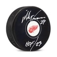 thumbnail image 1 of Mike Vernon Rondelle de Hockey des Red Wings de Detroit Autographiée avec Note HOF, 1 of 2