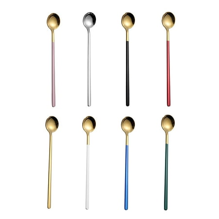 

Frcolor Spoons Spoon Soup Sugar Serving Olive Eating Espresso Table Basting Cocktail Dinner Specialty Small Drink Stirrer