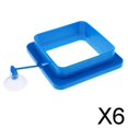 thumbnail image 1 of Runquan 6X Aquarium Feeding Tank Station Floating Food Tary Feeder Square 6 Pcs, 1 of 8