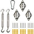 thumbnail image 2 of Amgo Hardware Kit Set for Triangle Sun Shade Sails Canopy, Easy-Tensioning, 316 Military-Grade Stainless Steel(10 Inch Hardware Kit + Cables), 2 of 6