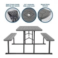 thumbnail image 4 of Afuera Living Outdoor Living Plastic 6 ft. Folding Picnic Table in Gray, 4 of 21