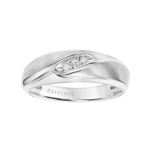 Diamond-Accent 10kt White Gold "Pasadena" Men's Wedding Band by Keepsake