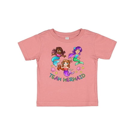 

Inktastic Team Mermaid Gift Baby Boy or Baby Girl T-Shirt