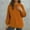 Orange, variant on Ahabrexf Striped Sweater Women, Solid Color Pullover with Round Neck and Rolled Cuff Edges