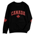 thumbnail image 3 of Womens Long Sleeve Oversized Sweatshirt Casual Loose Fit Canada Print Tops Crewneck Fall Basic Pullover, 3 of 3
