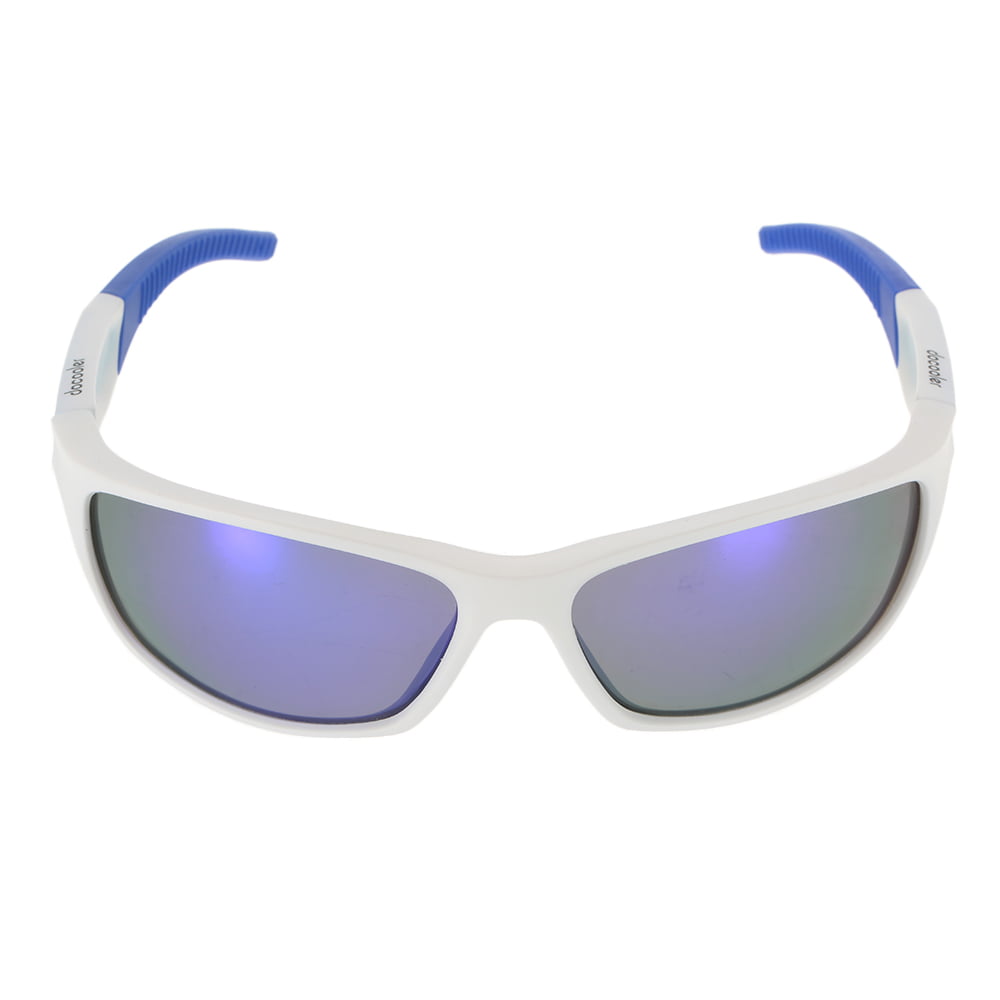 Cycling Sunglasses Sports 4 Lenses Mens Women Bike Ride Glasses Polarized White 