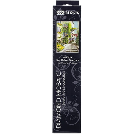 UPC: 4779046180323 | RIOLIS Diamond Mosaic Embroidery Kit 10.75 X15 -The Italian Courtyard