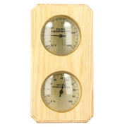 2 in 1 Wooden Sauna Hygrothermograph, Thermometer and Hygrometer for Sauna Room, Humidity Temperature Measurement Sauna Room Equipment Accessories