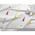 thumbnail image 2 of Soimoi Yellow Poly Georgette Fabric Butidar Jamdani Print Fabric by Yard 42 Inch Wide, 2 of 2