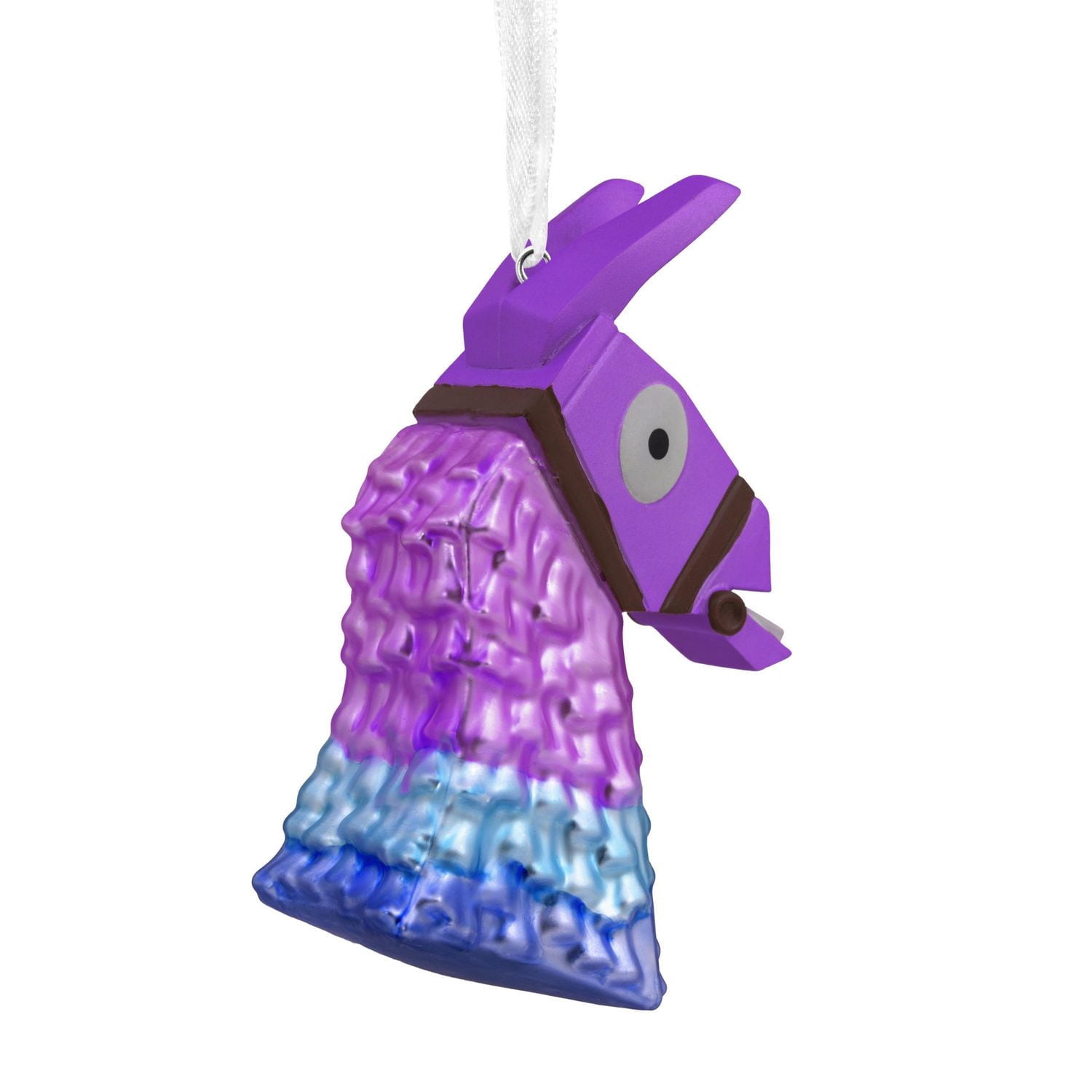 Décoration Hallmark de Noël (Tête du lama à butin, Fortnite, en verre soufflé)
