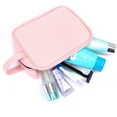 thumbnail image 4 of Large Makeup Bag for Women, Portable Toiletry Bag, Waterproof Travel Cosmetic Bag, Multifunction New Organizer Navy Rose, 4 of 5