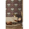 thumbnail image 2 of Maroon Tiger Chinese Inspired Textured Wallpaper R8414, 2 of 4