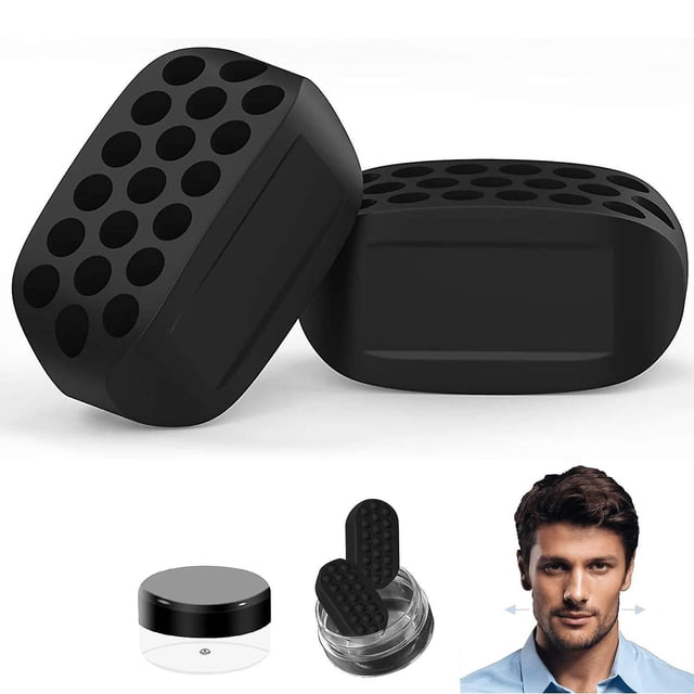 Ejercitador de mandíbula para hombres y mujeres - Tabletas de silicona para ejercitar la mandíbula para usuarios principiantes, intermedios y avanzados (20 piezas, gris) XianweiShao 8390612842504