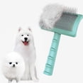thumbnail image 1 of (Verde) Cepillo alisador grande y firme de 25 mm (1 pulgada) para perros, cepillo alisador extralargo para perros grandes, cepillo de alambre para el cuidado de mascotas y deshedding - Elimina la ca, 1 of 5
