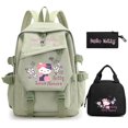thumbnail image 1 of 3Pcs/set Hello Kitty Anime Backpack for Girl Boy Children Lunch Bags Student Teenager Bookbag Schoolbag Knapsack Women Rucksack, 1 of 5