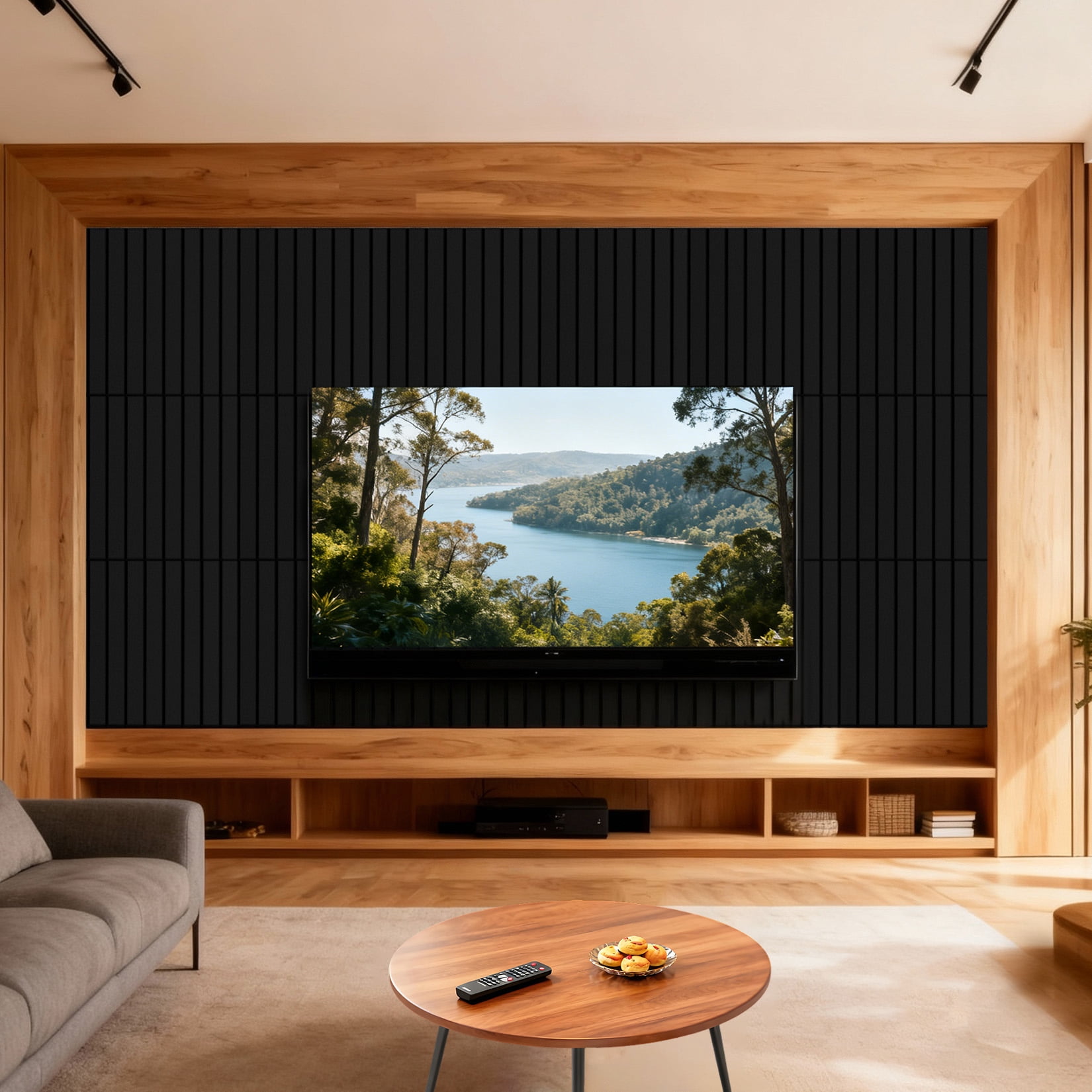 18 Pack Acoustic Panels Sound Proof Foam Panels 12 x 12 Inch Self Adhesive Sound Absorbing Wall Panels High Density Polyester Acoustic Panels for Studio Home Theater Office