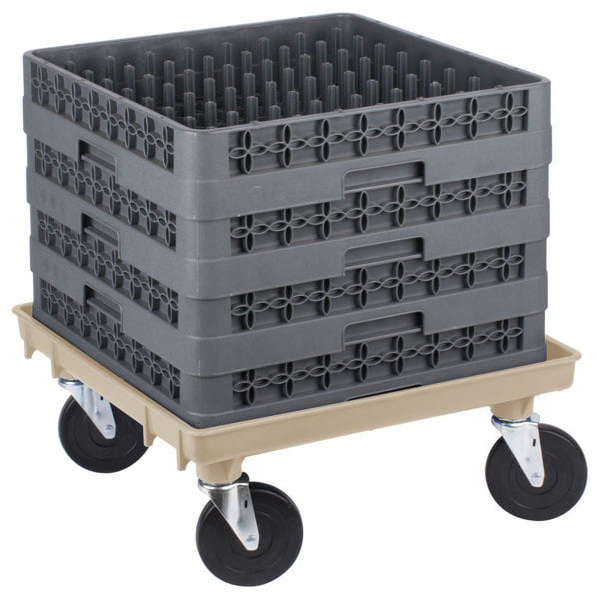 Traex 1697 Beige Glass Rack Dolly without Handles