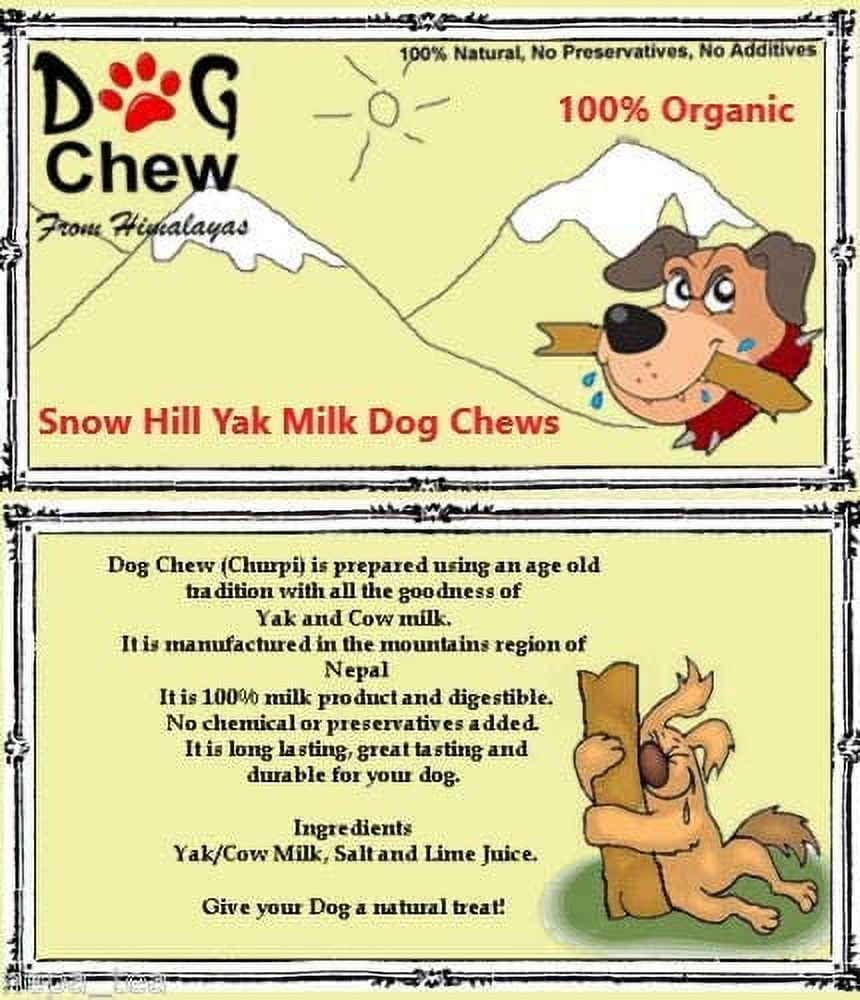 Snow Hill Himalayan Yak Cheese Dog Chews Best Fit Large Dog Below 40 lbs, Long Lasting Odor Stain Gluten GMO Free Protein-Rich Yak Golden Cheese Bone Treat Improved Oral Health - Made In Himalayas, Ne