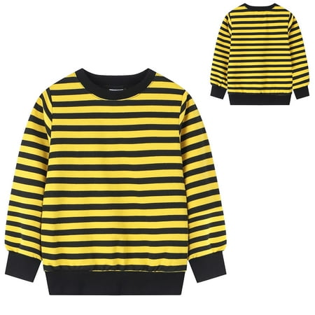 

Hunpta Toddler Kids Girls Boys Long Sleeve Basic T Shirt Casual Stripe Prints Sweatershirt Tees Shirt Tops