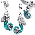 thumbnail image 2 of S925 plata chapado Pandora Charm serie Disney colgante perlas de sirena adecuado para Pandora DIY pulsera exquisita joyería regalo, 2 of 4