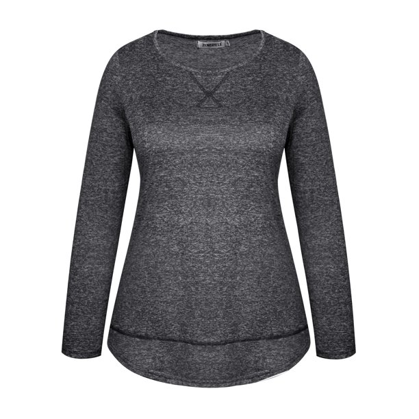 Workout Shirts for Women Plus Size Long Sleeve Athletic Tops for Yoga