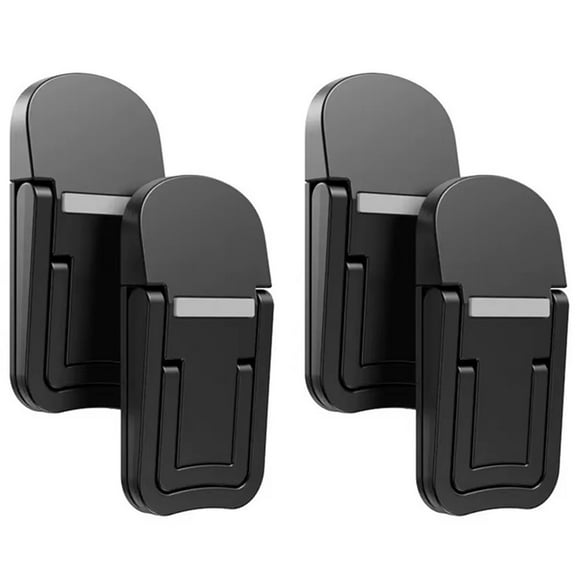 4Pcs Portable Laptop Stand Computer Riser Lift Self-Adhesive Foldable Notebook Adjustable Height Stand Black