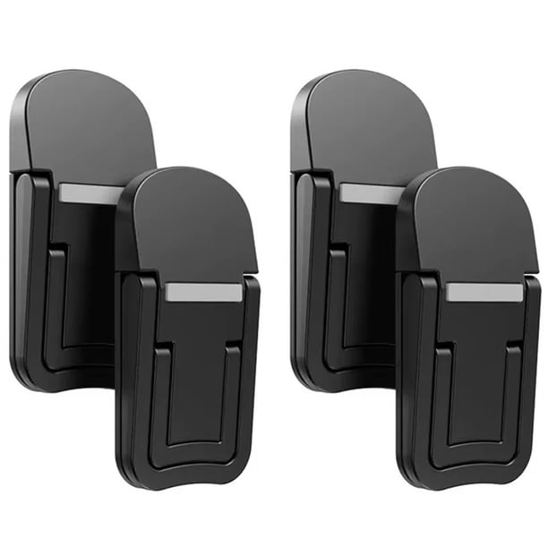 4 Soportes Portátiles para Computadora Portátil, Elevadores de Computadora, Autoadhesivos, Plegables, Invisibles, Ajustable, Color Negro