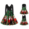 thumbnail image 1 of tumgatte Robe Vintage à Manches Longues Col en V Imprimée pour Femmes jusqu'à 60 % de Réduction, 1 of 7