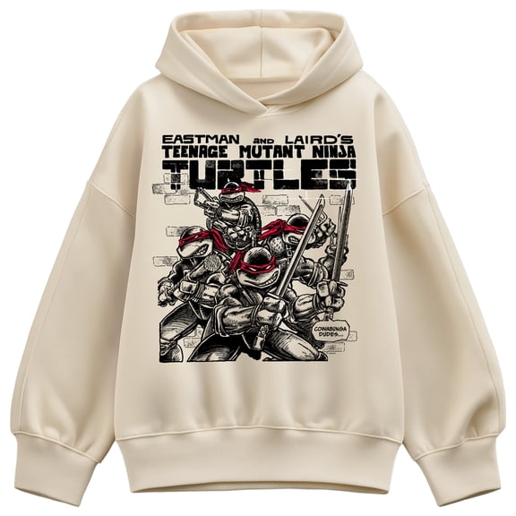 Teenage Mutant Ninja Turtles - TMNT Comic - Ladies Oversized Fleece Hoodie Sweatshirt