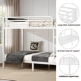 thumbnail image 5 of Miniyam Twin XL Over Twin XL Metal Bunk Bed with Top & Bottom Guardrails, Side Ladder, Quiet Metal Slats, White, 5 of 8