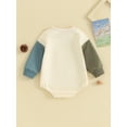 thumbnail image 4 of Bagilaanoe Newborn Baby Girl Oversized Romper Sweatshirt Long Sleeve Bodysuits Contrast Color Pullover 3M 6M 12M 18M 24M Infant Casual Tee Tops, 4 of 9