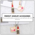 thumbnail image 2 of 1 juego de collar y pendientes para dama, elegantes accesorios de joyería con forma de cosméticos., 2 of 7