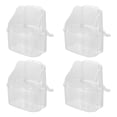 thumbnail image 1 of PTOOTP 4Ud De Comida Transparente Para Jaulas Con Soporte Y Antisalpicaduras, 1 of 8